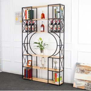 Double Side Wooden Retail Display Stands , Wooden Display Shelf Multi Storey