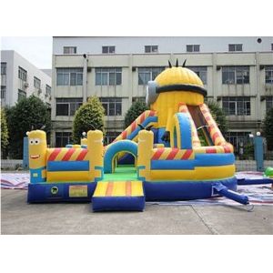 Interesting Minion Themed Inflatable Amusement Park For Rental