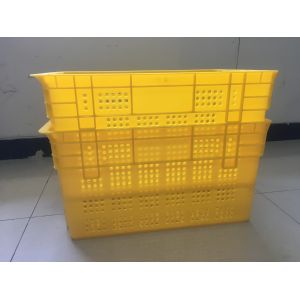 Durable Plastic Food Crates , Stacking Nesting Fruit Vegetable PP Mesh Crates DC