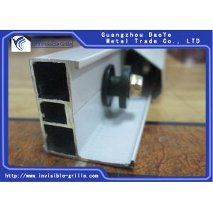 Fixed Aluminium Sliding Rail , Invisible Grilles Aluminium Track Channel