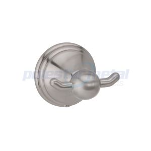 2-1/2" Width Zamak 32500 Series Collection Satin Nickel Double Robe Hook