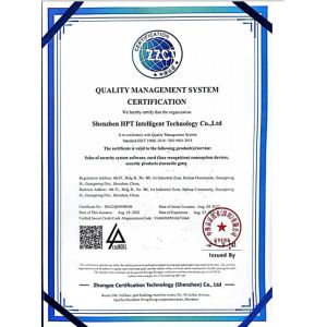 Shenzhen HPT Intelligent Technology Co., Ltd Certifications