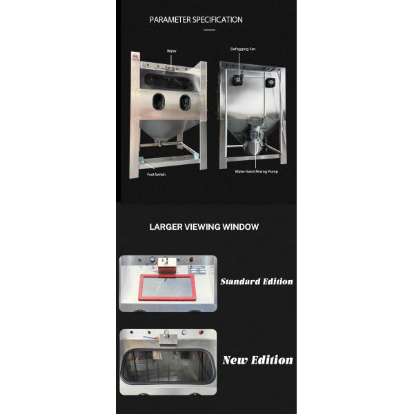 Large Wet Blasting Machine Customized 1500x1500mm