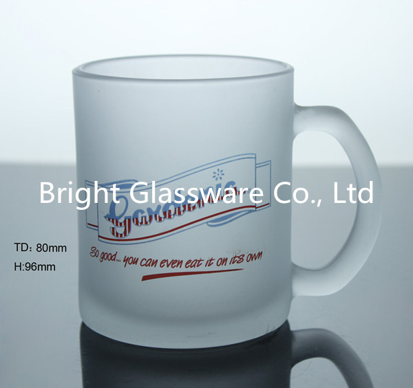 Quality custom glass beer mug with decal prainting sale for sale