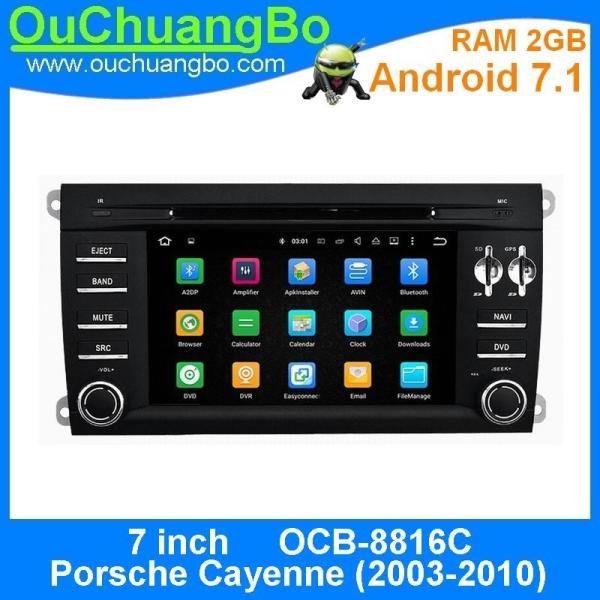 Quality Ouchuangbo car dvd gps system android 7.1 for Porsche Cayenne (2003-2010) with 1080P HD video calculator 2GB DDR3 for sale
