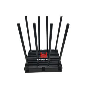 8 Antennas Desktop GSM DCS 3G 4G WIFI Cell Phone Signal Jammer Suit for Europe