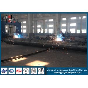 35KV Anti - Rust Steel Tubular Pole For Electrical Power Transmission Line