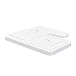 15W 3 In 1 Double-Coil Magnetic Wireless Charger 155*142*18mm High Quality ABS