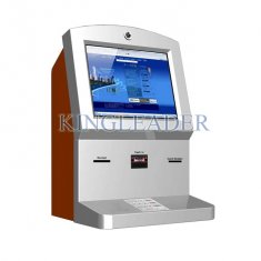 Customized Stylish Wallmount Kiosk With Camera , Thermal Receipt Printer , Cash