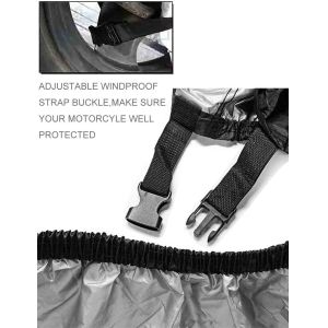 Silver Motorcycle Rain Cover Sun UV Prevent For All Weather Rust Resistance