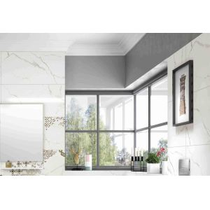 40X80 Cm Size Glazed Porcelain Carrara Marble Tiles Absorption Rate Less Than 0