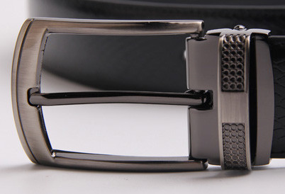 Snake Grain Mens Real Leather Belts , Cow Soft Leather Belt 3.5cm Width