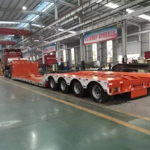 4 Axle 120 Ton/150 Tons Heavy Duty Gooseneck Low Loader/Lowbed/Lowboy Low Bed