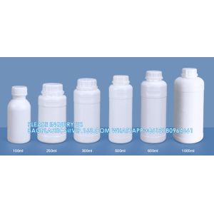 500ml 100ml Custom Logo Printing Square Plastic Bottle For Milk Liquid Packaging