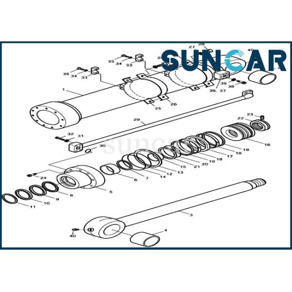 Excavator Parts 2440-9339KT 24409339KT Bucket Cylinder Seal Kit SOLAR 200W-V DOOSAN Service Kits