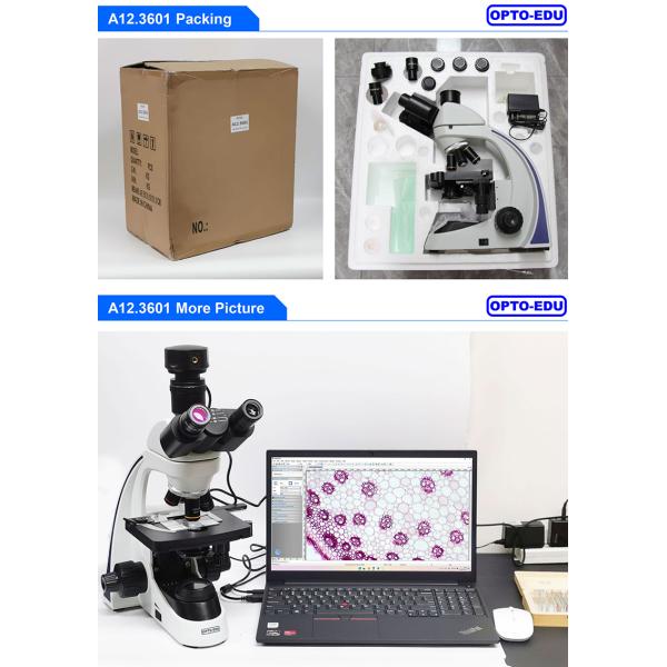 OPTO EDU A12.3601 Trinocular Biological Binocular Microscope Laboratory