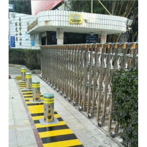 Retractable Hydraulic Rising Bollards Automatic Access Control Stainless Steel