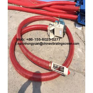 Internal screw axis bulk material hauling and transporting machine