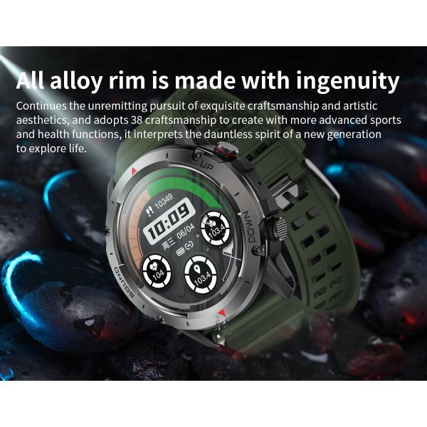 New NX9 Defense Sports Bluetooth Call Smart Watch 1.39 Round Screen Ultra Long Standby