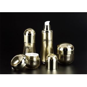 Wholesale Golden Cap PP Plastic Empty Makeup Containers Professional Round Shape from china suppliers