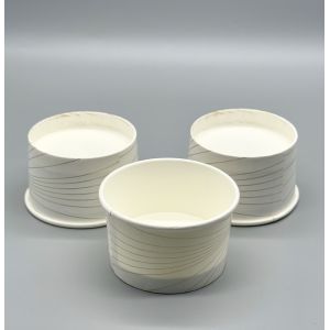 Disposable Food Grade Packaging Biodegradable Ice Cream Wrapping Paper Bowl