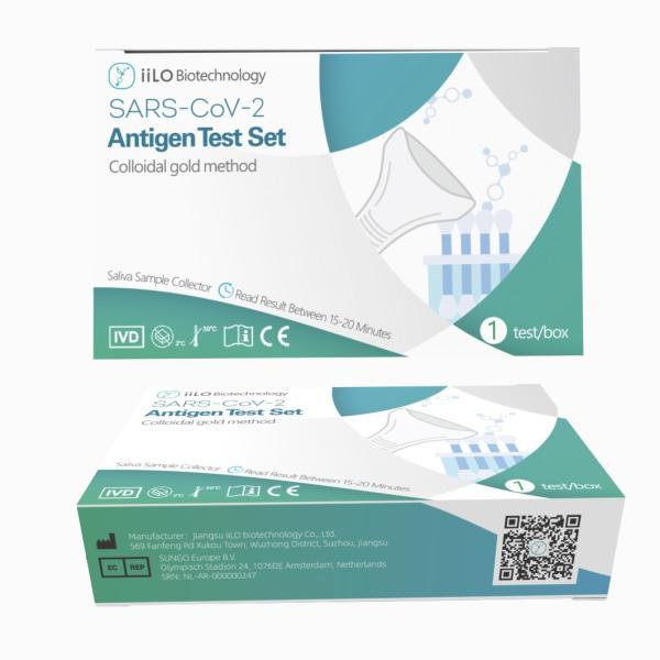 Quality Class III CE SARS-CoV-2 Antigen Self Test Set Saliva Sample Collector 1 test/box for sale