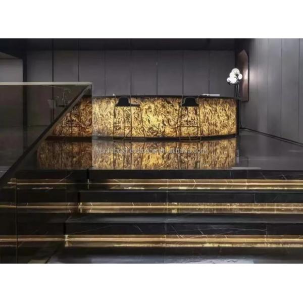 Hotel Interior Graphic Design Natural Flexible Stone Veneer Panel Wall Cladding Tile