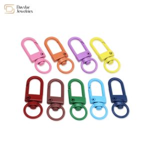 Metal Swivel Lanyard Trigger Snap Hook Colorful For Backpack Charms Toy Zipper