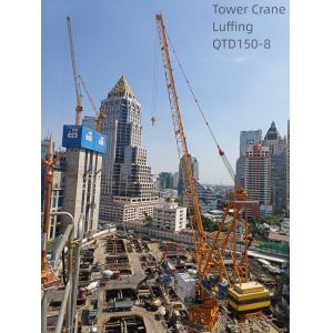 8 Ton Luffing Tower Crane 50m Radium Luffing Jib Crane QTD150-8
