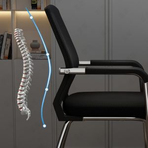 Breathable and Comfortable Bow-Shaped Mesh Conference Chair Company with 3