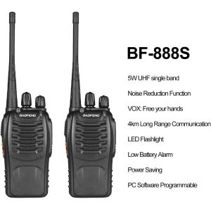 Portable DC 3.7V 2 Way Walkie Talkie , Practical UHF Hand Held Radio Bf-888S
