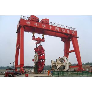 5T MH Type Double Girder Gantry Crane Electric Rail Mobile With Hoiest
