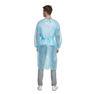 S&J Breathable and Flexible Disposable Non woven pp pe Medical Isolation Gown