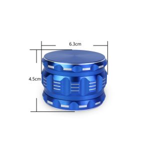 Customized Cnc Aluminum Parts Tobacco Spice Herb Grinder Blue Anodizing