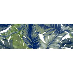Green Decorative Ceramic Tile Leaves Pattern Precise Edge Cutting Smooth And