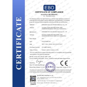 ShenZhen YES Electronics Machinery Co.,Ltd Certifications