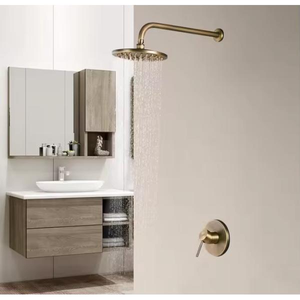 Customized Rainfull Luxury Solid Brass Concealed Shower Set With Square 8 inch Shower Head Hot And Cold Water