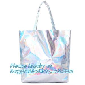 promotional PVC handle bag, Pocket Beach Shoulder Bags, Simple designed plastic