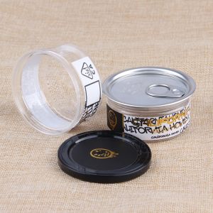 Wholesale Customize 3.5g 100ml Plastic Food Cans Weed Storage Jar With Easy Open End from china suppliers