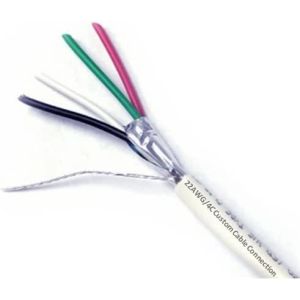 22 AWG 4 Conductor Stranded Shielded Plenum Cable for Security/Alarm/Access