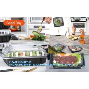 To Go Containers, Anti-Fog Shrink Wrap 25 Pack 34 Oz 8 Inch Meal Prep Container