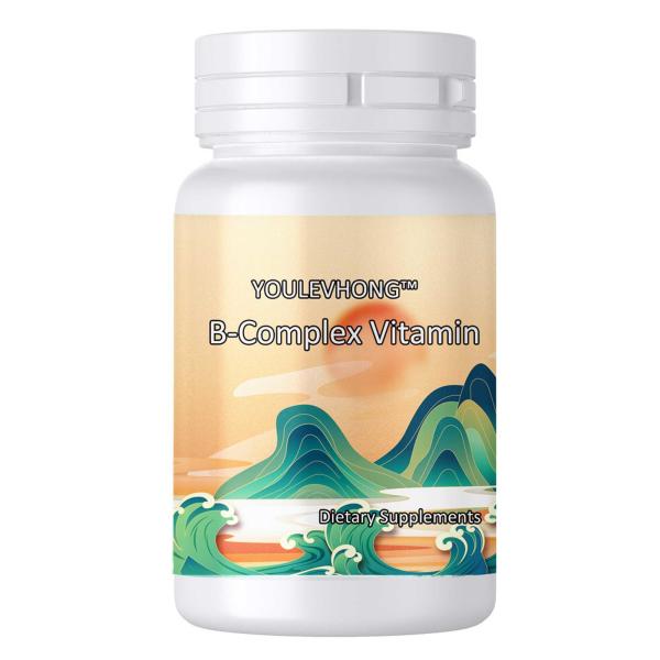 100 Servingsvitamin B Complex Tablets With Vitamins B1 B2 B3 B5 B7 B12 Promotes