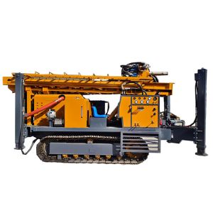 China 1000m Crawler Hydraulic Water Well Drilling Rig 6 Cylinder Diesel Engine on sale
