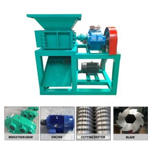 Waste Wood Pallet Rubber Tire Recycling Double Shaft Shredder Machine for