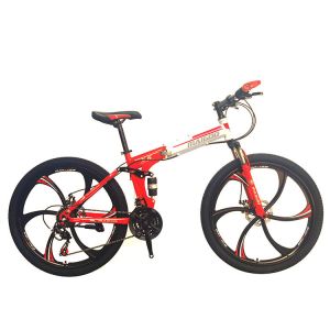 21 Speed 26" Steel Folding Frame Mountain Bicycle with SHIMANO Tourney