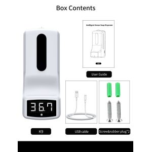 Intelligent Sensor Touchless Sanitizer Soap Dispenser Machine with Temperature