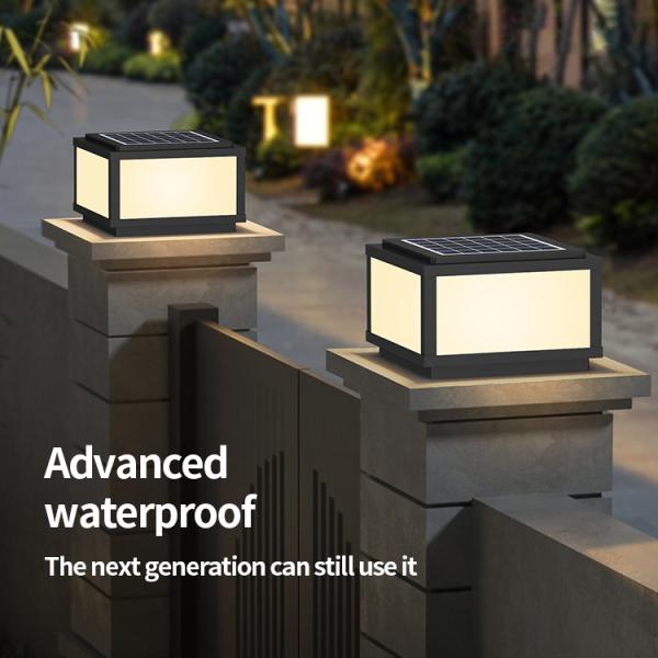 Outdoor Solar Pillar Lights for Working Lifetime up to 5000 Hours and Stylish Design