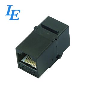 CAT5E CAT6 Network Keystone Jack White / Black ROHS Certificate Long Lifespan