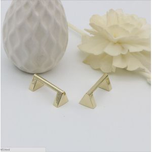 Purse bag accessories light gold 20 mm arch screw button bridge metal buckle for