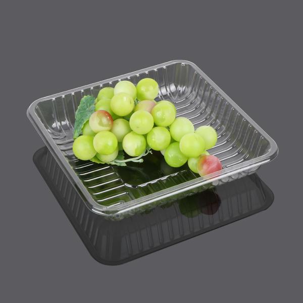 Square Transparent 18*18*3cm PET Plastic Tray
